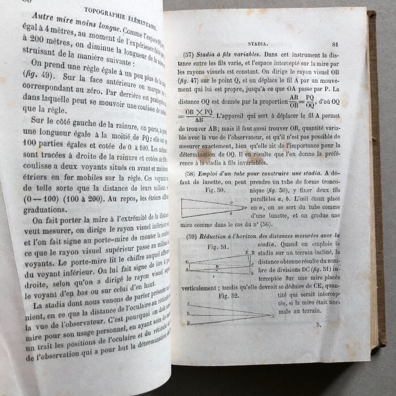 De Lalobbe — Cours de topographie à l'usage des officiers — Dumaine — 1868.