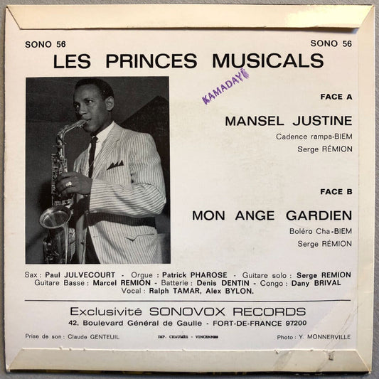 Les Princes musicals — Mansel Justine/Mon ange gardien — Sonovox sono 56 — 60's