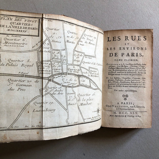 Jaillot — Les Rues et les environs de Paris — Valleyre — 1745.