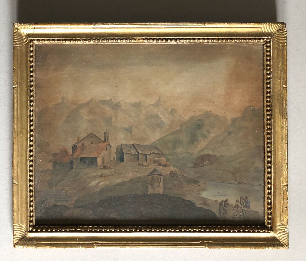 Friedrich Rosenberg — vue du mont St. Gothard — eau-forte aquarellée — c. 1790.