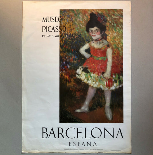 Picasso — Affiche d'exposition  au musée de Barcelone n°3  — 54 x 76 cm. — 1966.