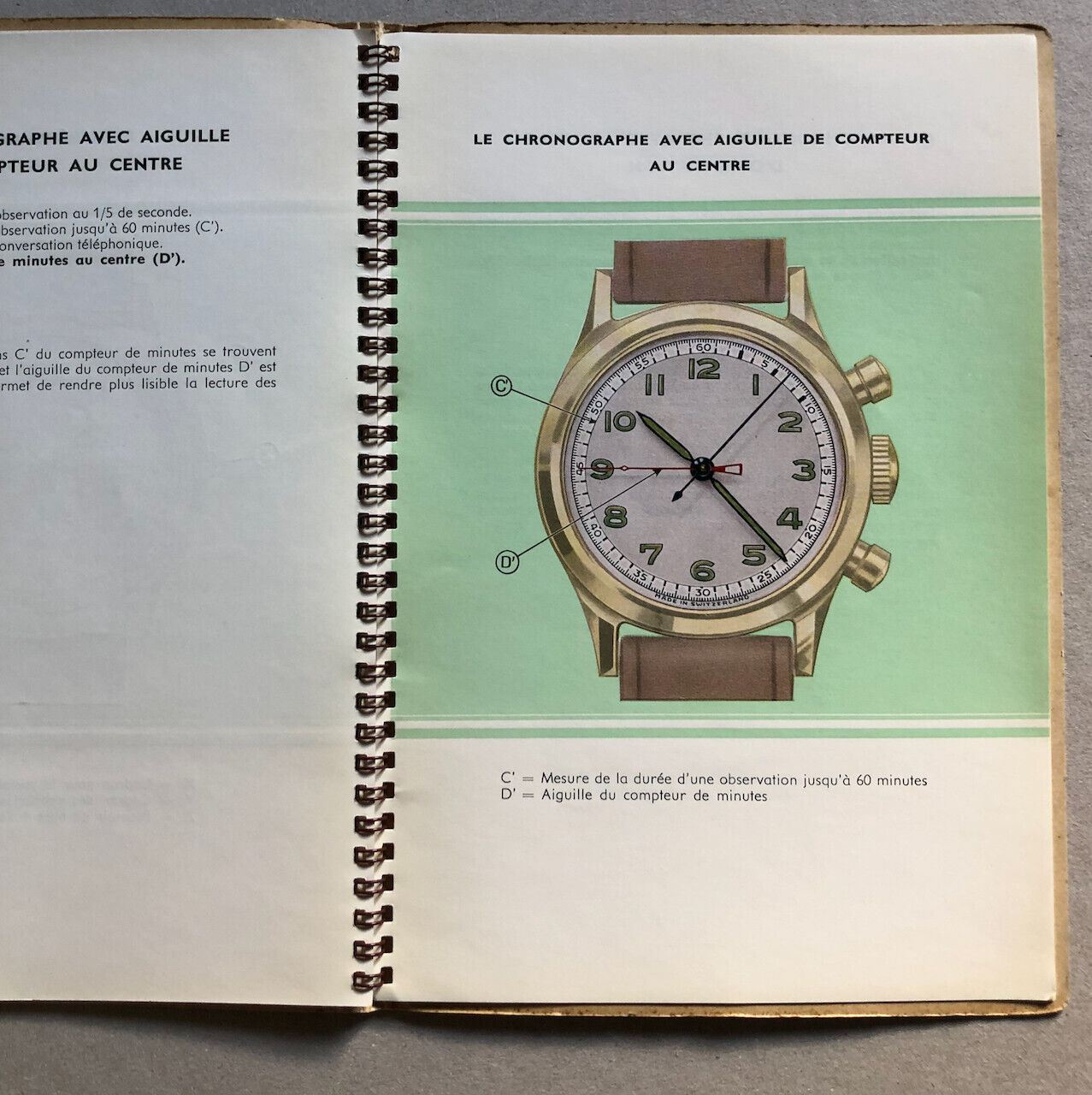 Les principaux types de chronographes — Fabricants suisses d'horlogerie — 1952.