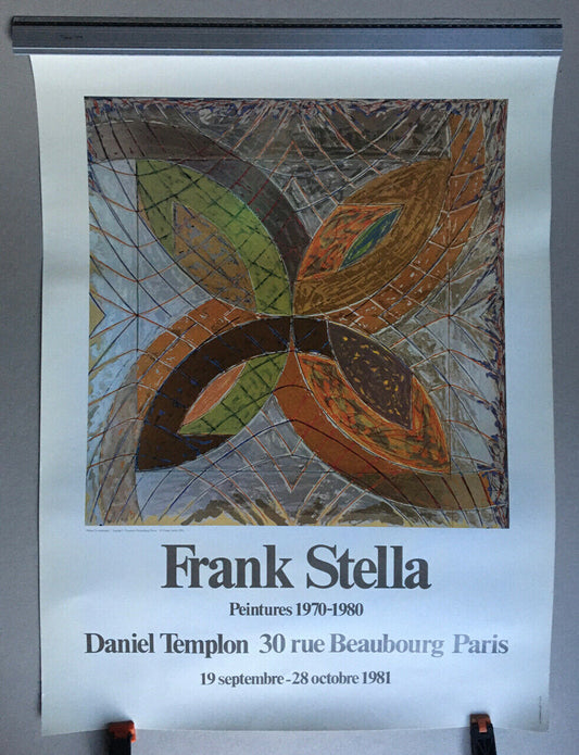 Frank Stella — Affiche d'exposition à la galerie Templon  — 60 x 80 cm. — 1981.