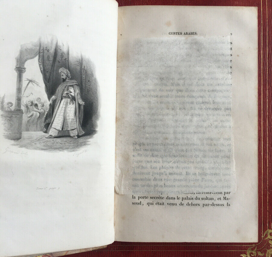 GALLAND [TRAD.] THOUSAND AND ONE NIGHTS - 6 VOL. IN-8° -12 ENGRAVINGS HT JUBIN 1834