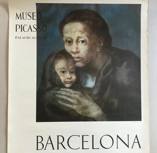 Picasso — Affiche d'exposition  au musée de Barcelone n°2  — 54 x 76 cm. — 1966.