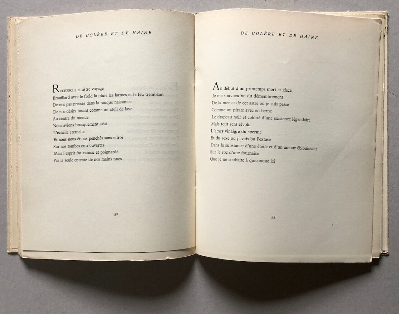 [Antonin Artaud]Jacques Prevel — De Colère et de haine — é.o. — éd. du Lion 1950