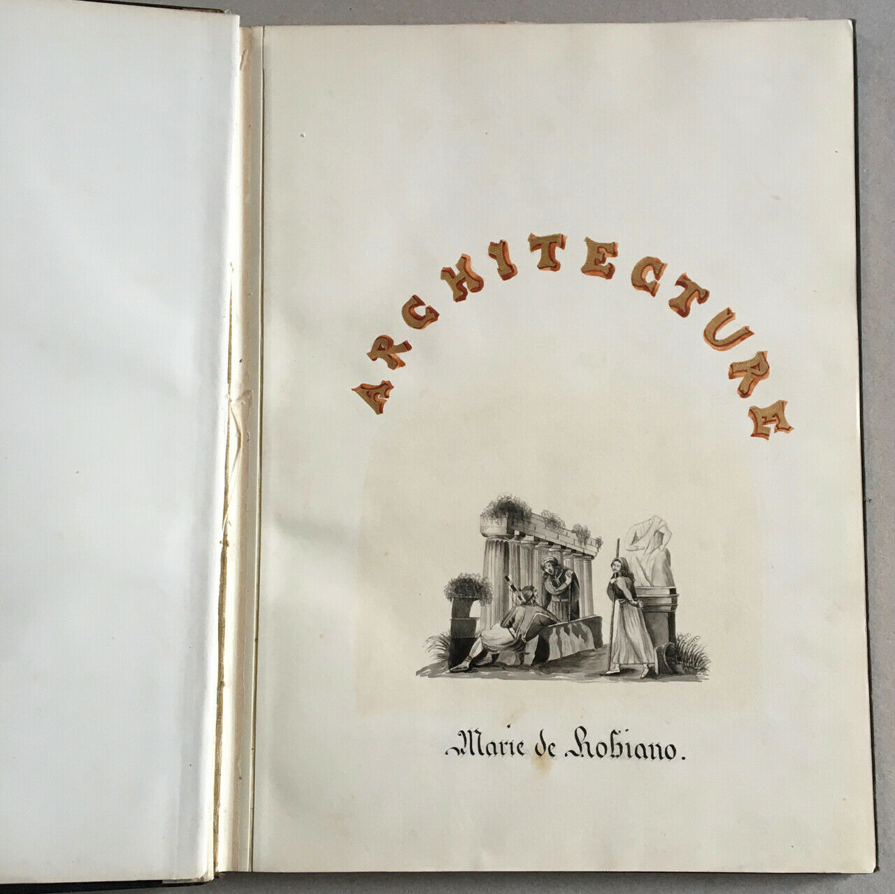 Album d'aquarelles d'architecture, œuvre d'une jeune aristocrate belge — c. 1850