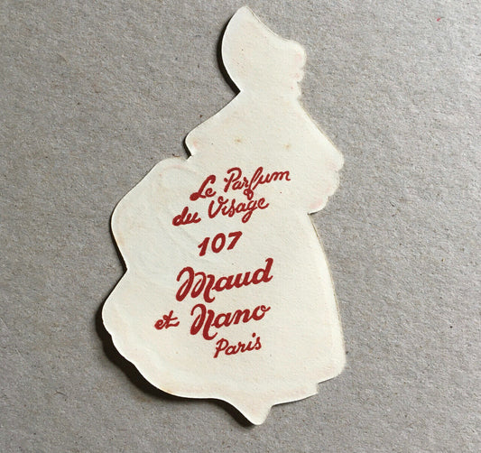 Maud et Nano — Le parfum du visage — 107 — publicité papier détourée — 1950.