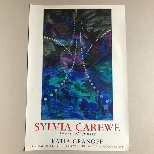 Sylvia Carewe — affiche lithographiée / Mourlot —  galerie Katia Granoff — 1957