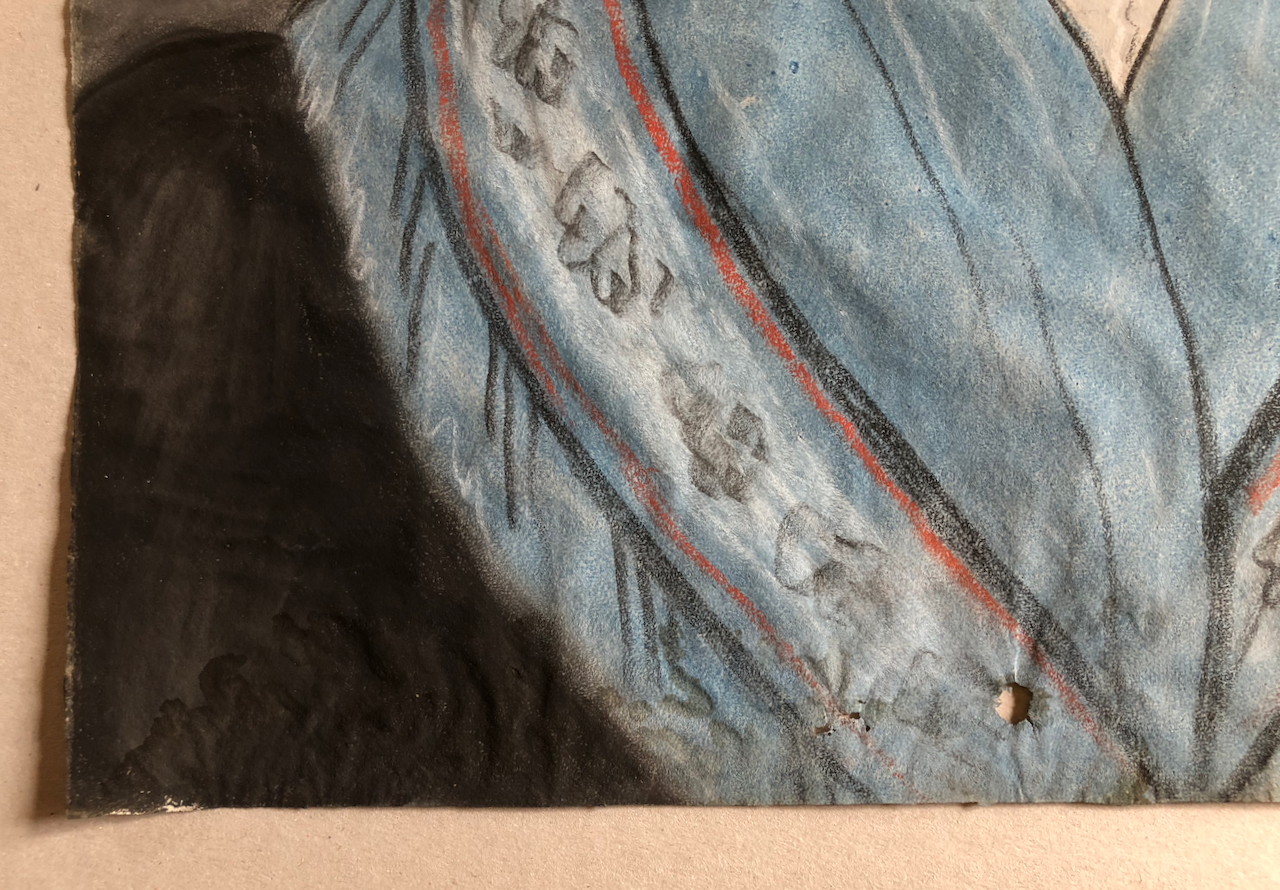 Portrait de bretonne à la coiffe — pastel sur papier gris — 576 x 425 mm. — XIXe