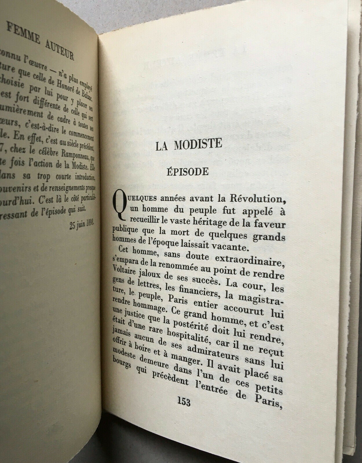 Honoré de Balzac — La femme auteur — É.O. — S.P. — Cahiers verts — Grasset 1950.