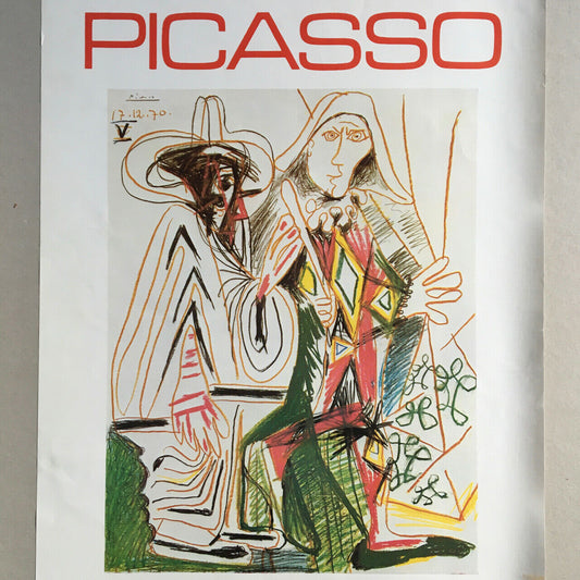 Picasso — Affiche d'exposition  à la galerie Vercel — 48 x 65 cm. — 1972.
