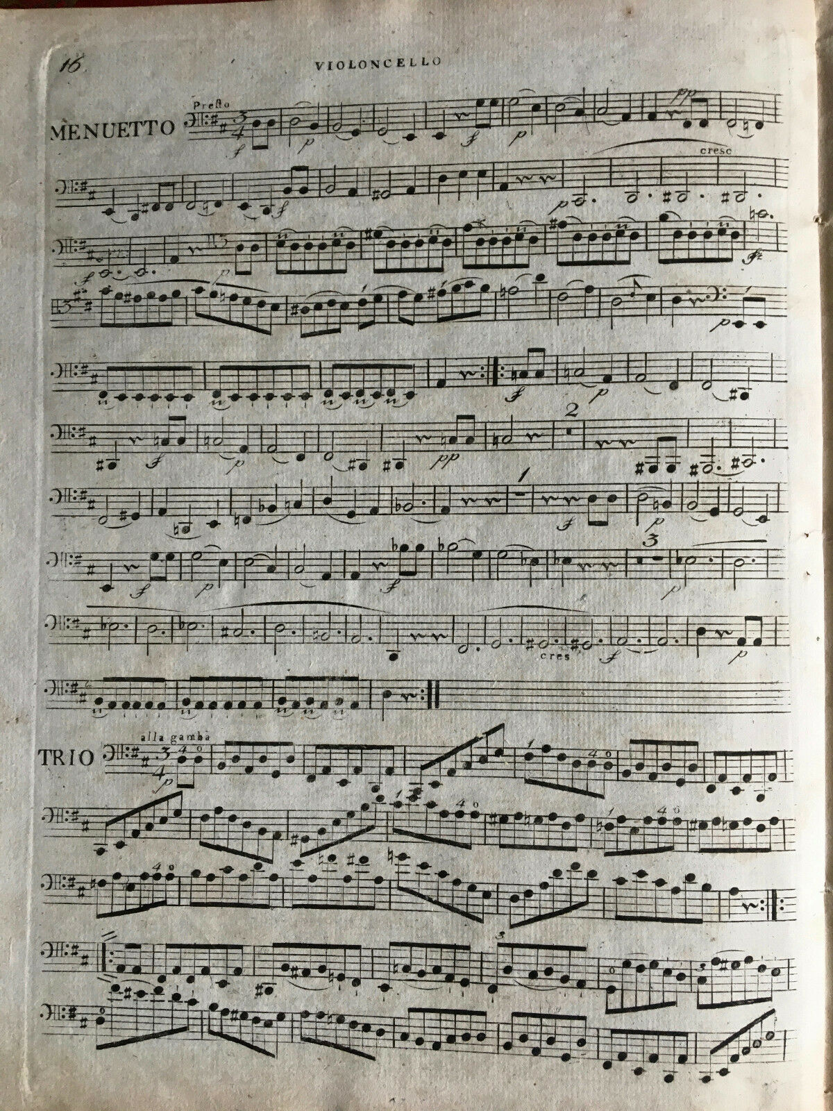 KROMMER / ROMBERG - SIX QUARTETS FOR CELLO - SIEBER PERE - circa 1800.