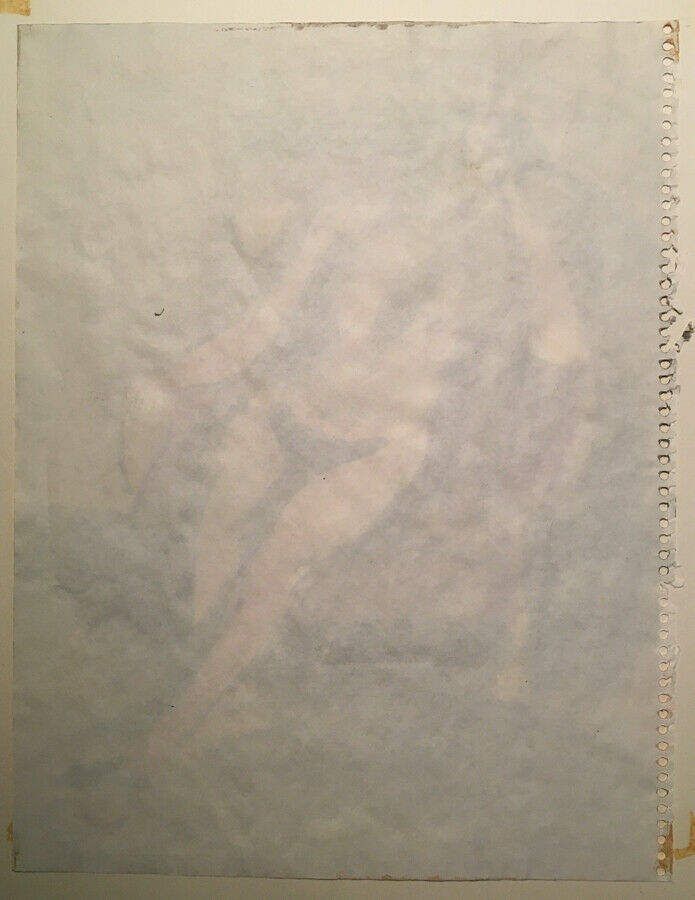 ROGER BLAQUIÈRE - NU ASSIS DANS UN FAUTEUIL - AQUARELLE SIGNÉE & DATÉE - 1971.