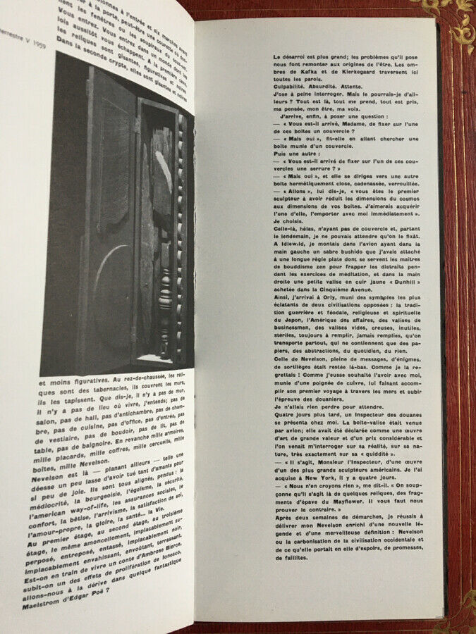 LOUISE NEVELSON - EXHIBITION CATALOG AT THE DANIEL CORDIER GALLERY - 1960.