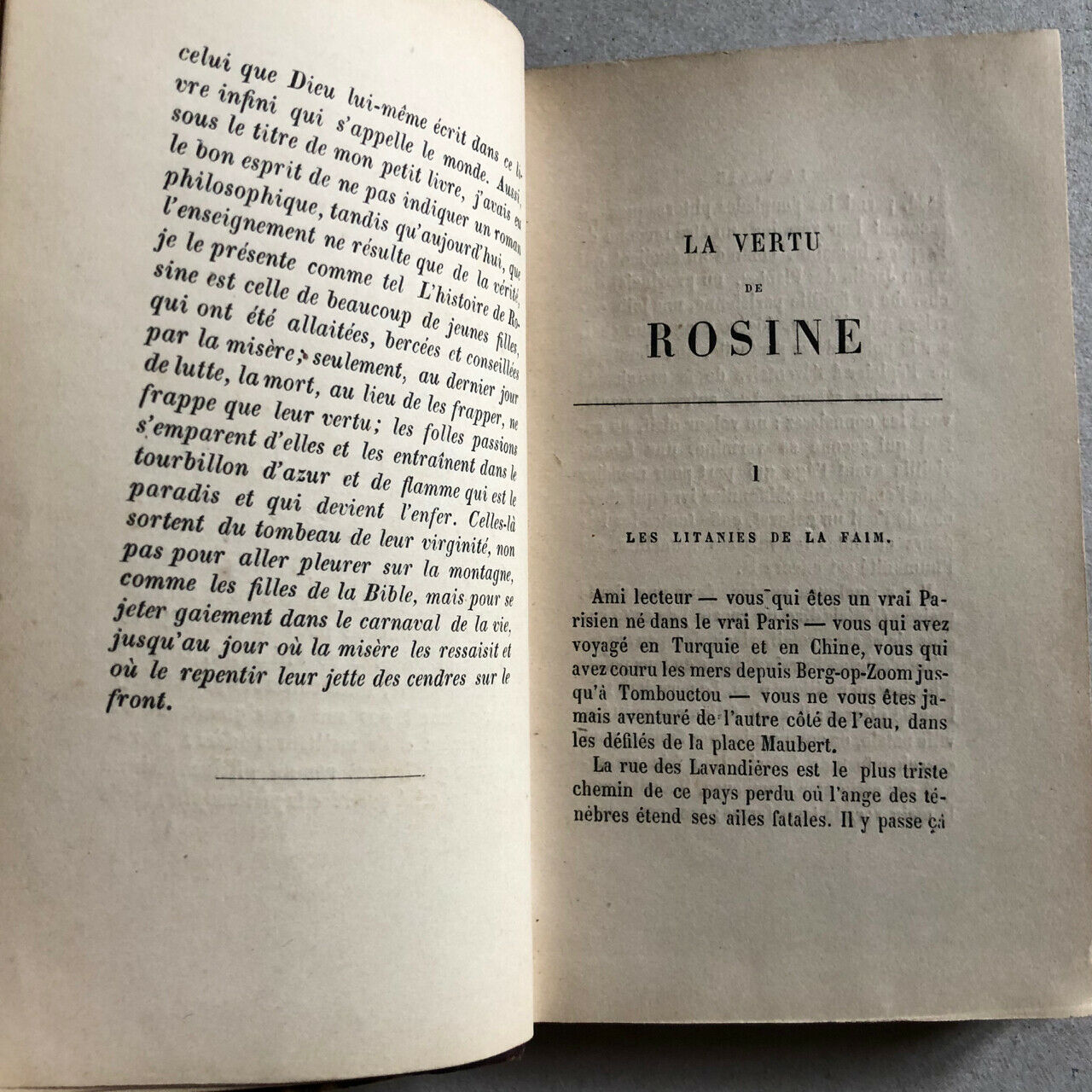 Arsène Houssaye — La Vertu de Rosine — édition originale — Eugène Didier — 1852.
