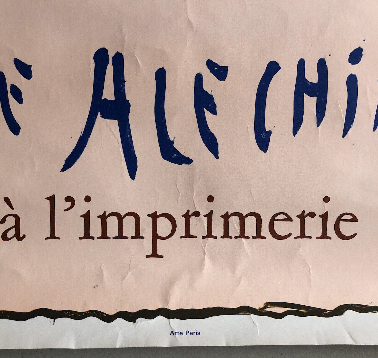 Pierre Alechinsky À l' Imprimerie — affiche lithographique — exposition Pompidou