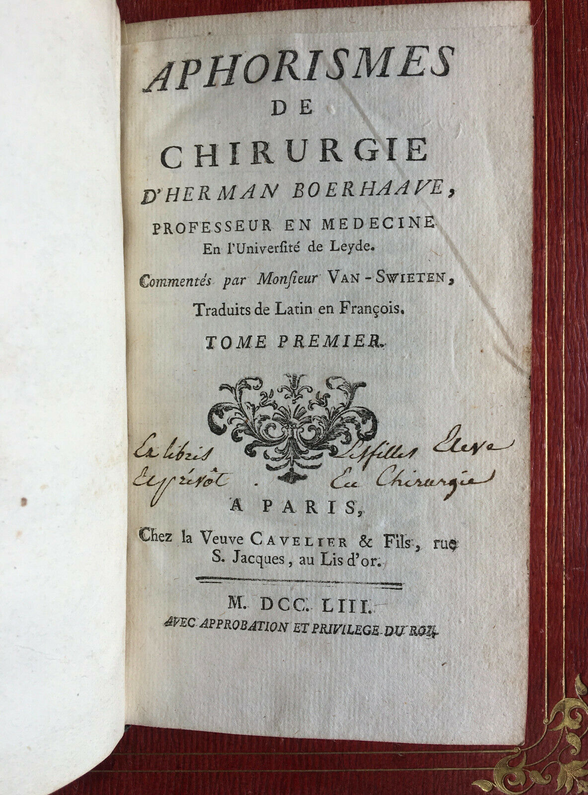 HERMAN BOERHAAVE - APHORISMS OF SURGERY - 7 VOLUMES - WIDOW CAVELIER - 1753.