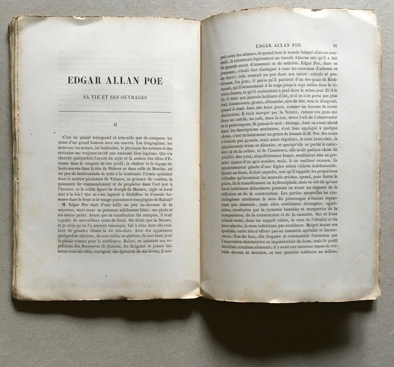 [Baudelaire, Balzac, du Camp…] Revue de Paris — É.O. Edgar Allan Poe—04/1852.