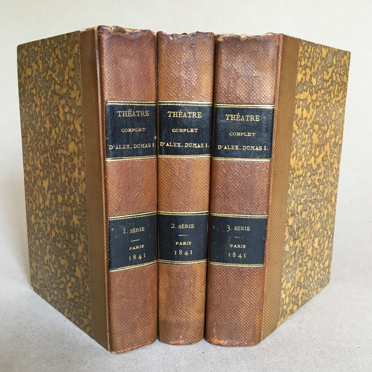 Alexandre Dumas — Complete Theater — 3 vols. — bookplate Arnauldet — Gosselin 1841