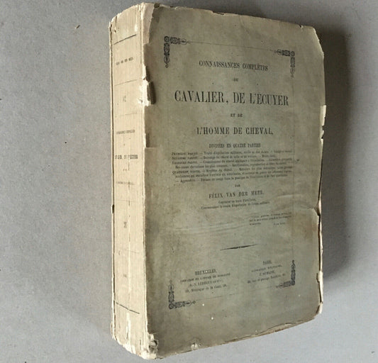 Félix van der Meer — Connaissances complètes du cavalier — 13 pl. — Lebègue 1865