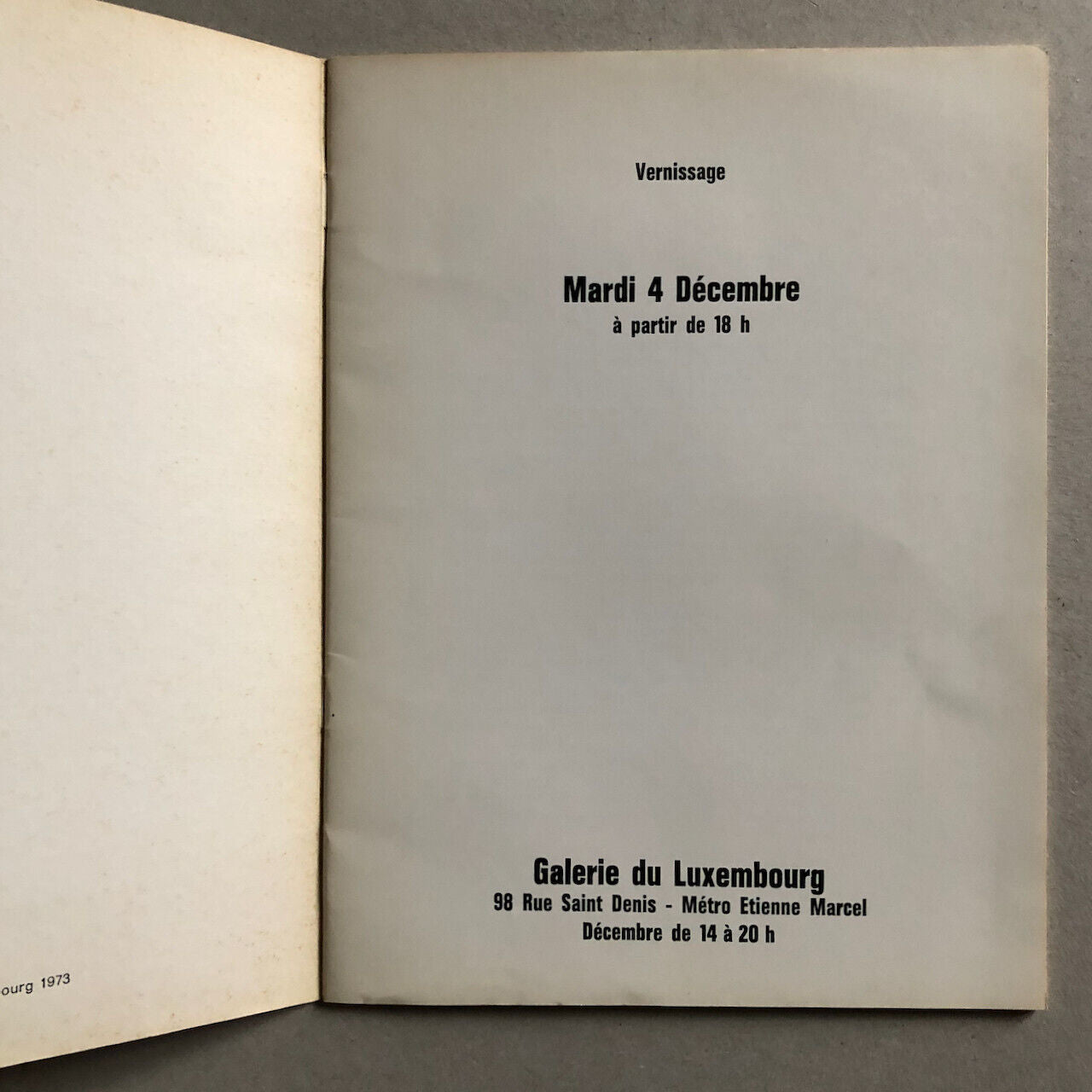 [Chambas] Catalogue d'exposition de groupe à la galerie du Luxembourg — 1973.