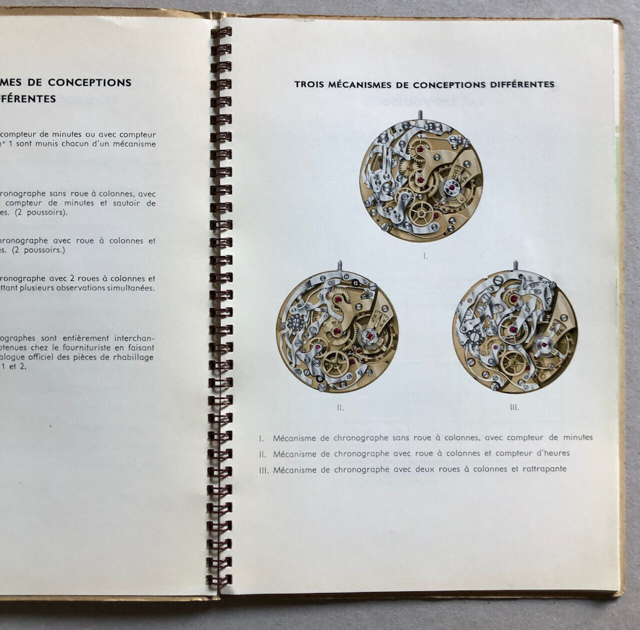 Les principaux types de chronographes — Fabricants suisses d'horlogerie — 1952.