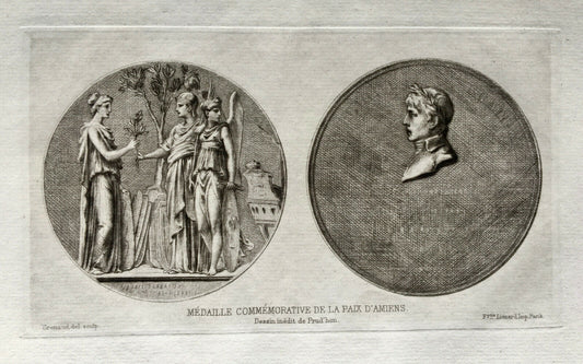 HENRI GRENAUD AFTER PRUD'HON — COMMEMORATIVE MEDAL OF THE PEACE OF AMIENS