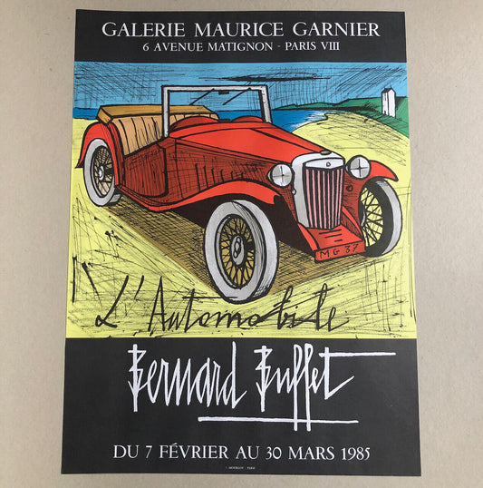 Bernard Buffet — Affiche lithographiée par Mourlot — Maurice Garnier — 1985.