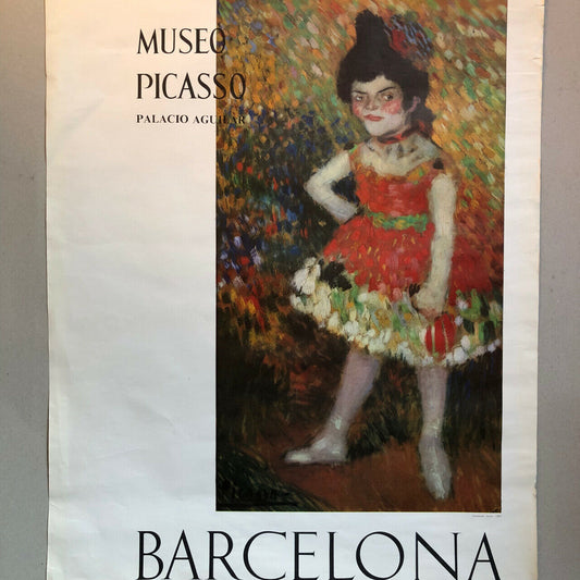 Picasso — Affiche d'exposition  au musée de Barcelone n°3  — 54 x 76 cm. — 1966.