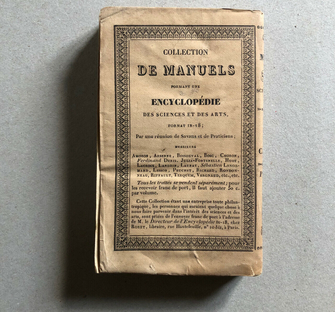 Celnart — Manuel des habitans de la campagne — 2de édition — Roret — 1834.