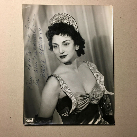 Maria Murano — autograph, signed dedication — silver print — 18x24 — c. 1950