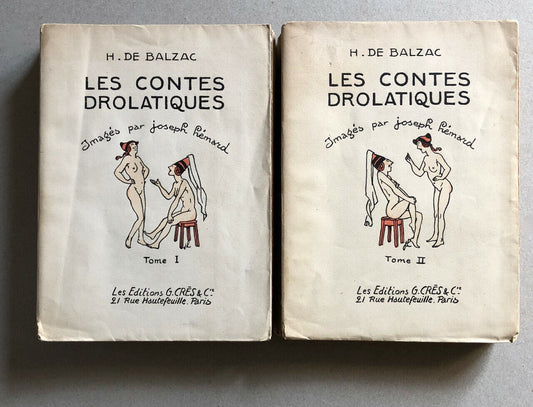 Balzac — The Funny Tales — ill. Joseph Hémard — n°/ vellum — Crès — 1926.
