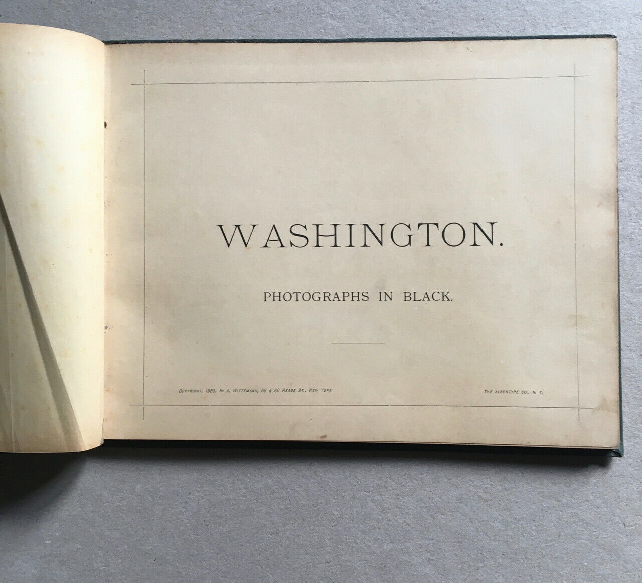 Wittemann, A. — Washington  — 36 photographs in black — The albertype co. — 1889