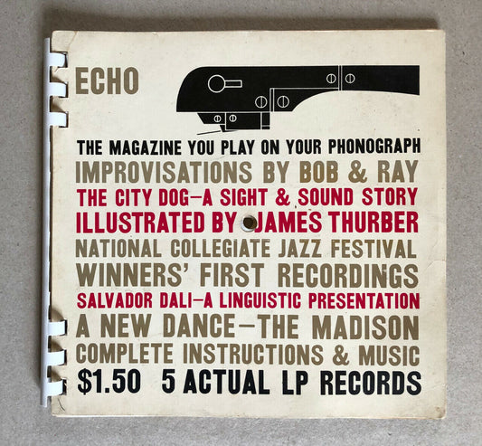 [Dali] Echo Magazine — number 4 — ill. James Thurber — 5 flexi-disc — LP — 1960