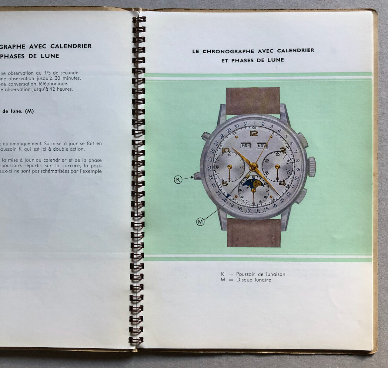 Les principaux types de chronographes — Fabricants suisses d'horlogerie — 1952.