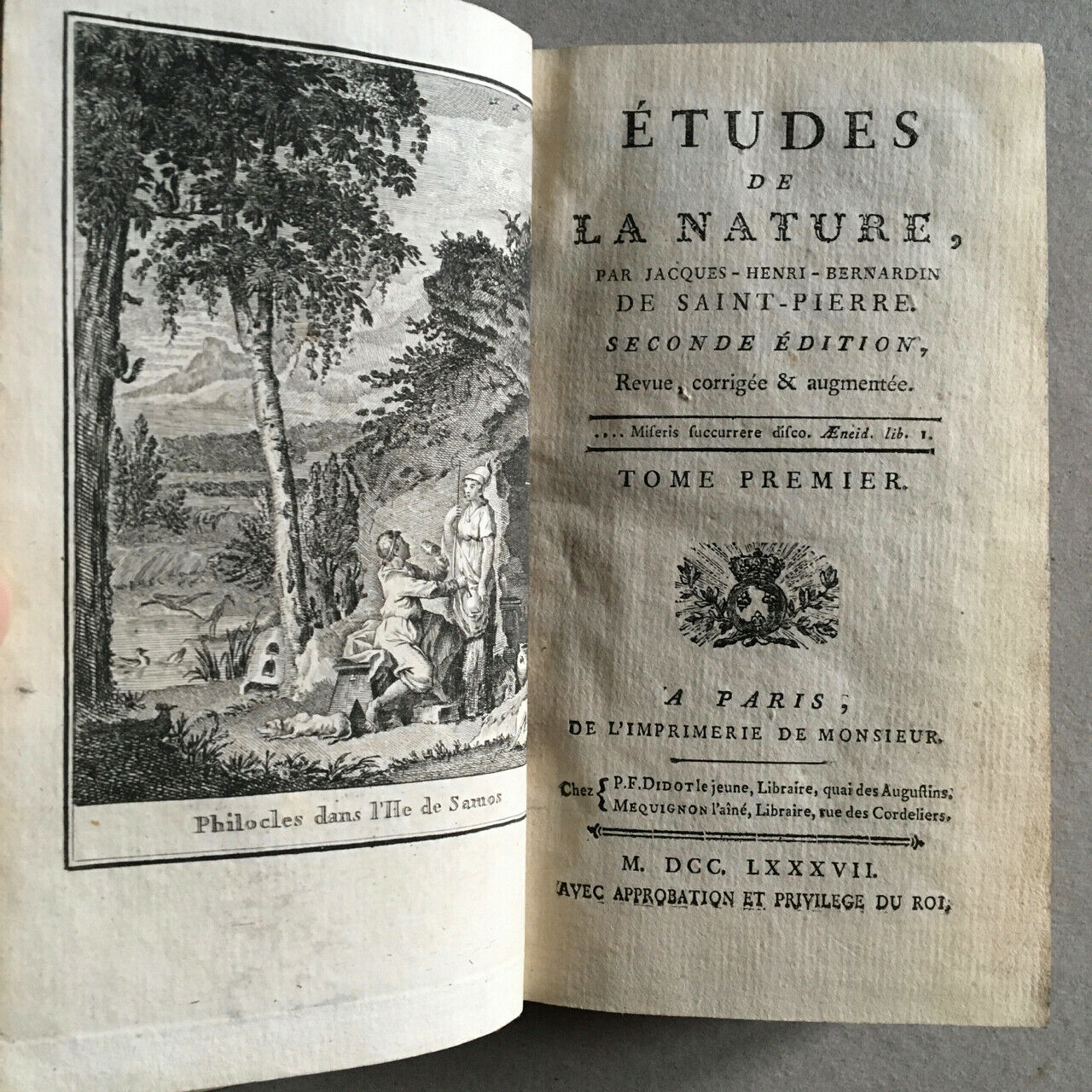 Bernardin de Saint-Pierre — Études de la nature / Paul & Virginie — Didot — 1787