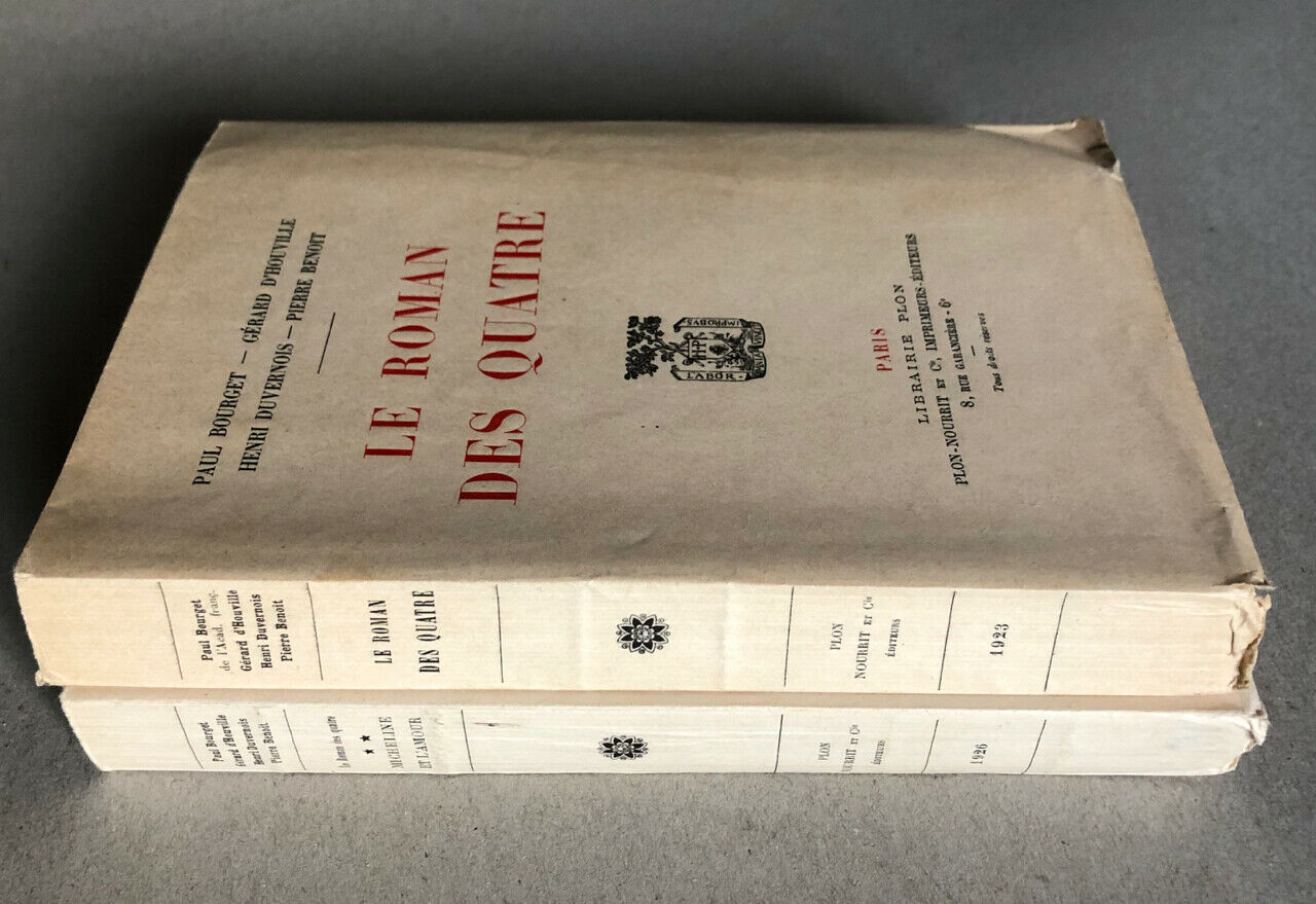 P.Bourget, d'Houville — Le Roman des quatre — é.o. n° sur Japon — Plon — 1923-26