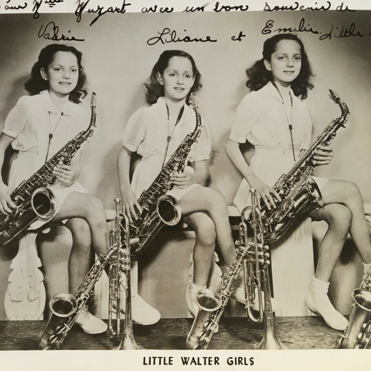 Little Walter Family — 3 signed silver prints — circus, music hall — 1950.