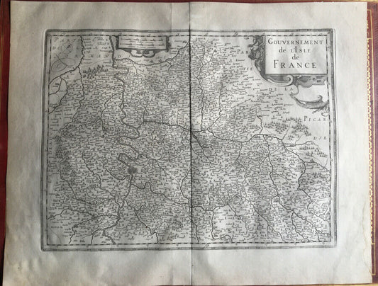 OLD MAP OF ILE DE FRANCE - GOVERNMENT OF ISLE DE FRANCE - XVIIth.