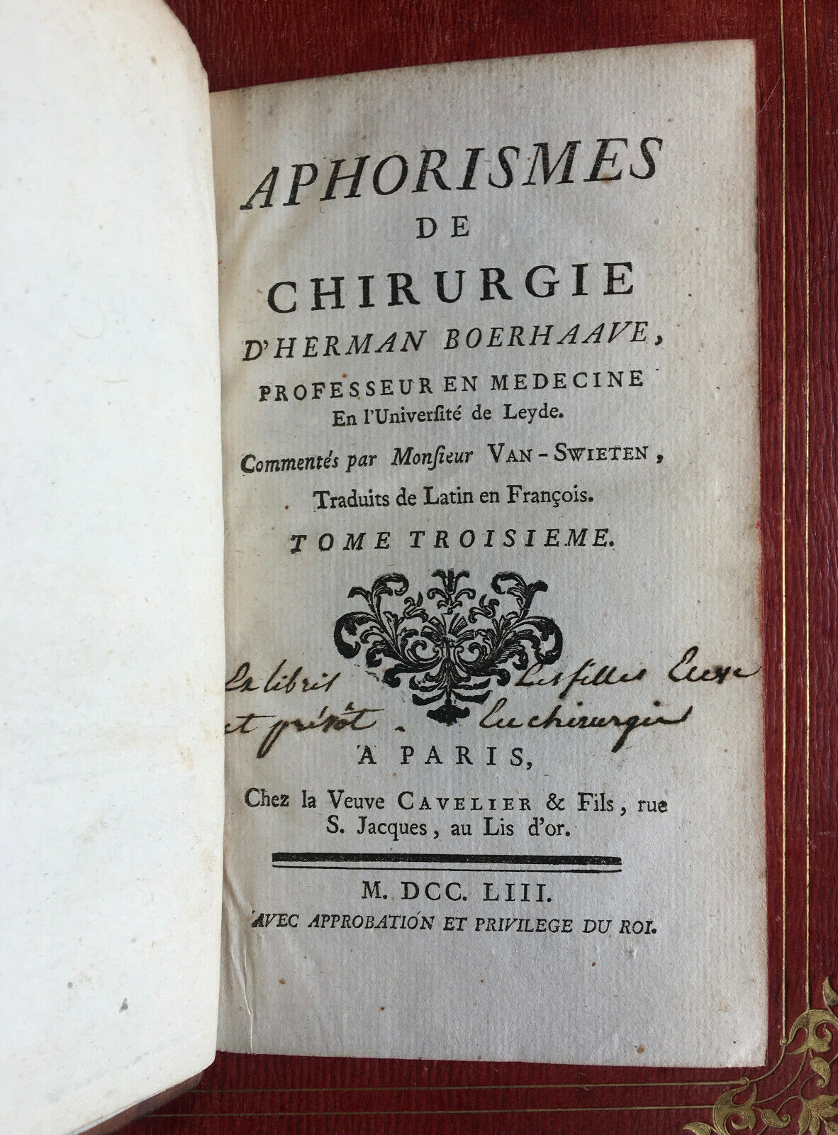 HERMAN BOERHAAVE - APHORISMS OF SURGERY - 7 VOLUMES - WIDOW CAVELIER - 1753.