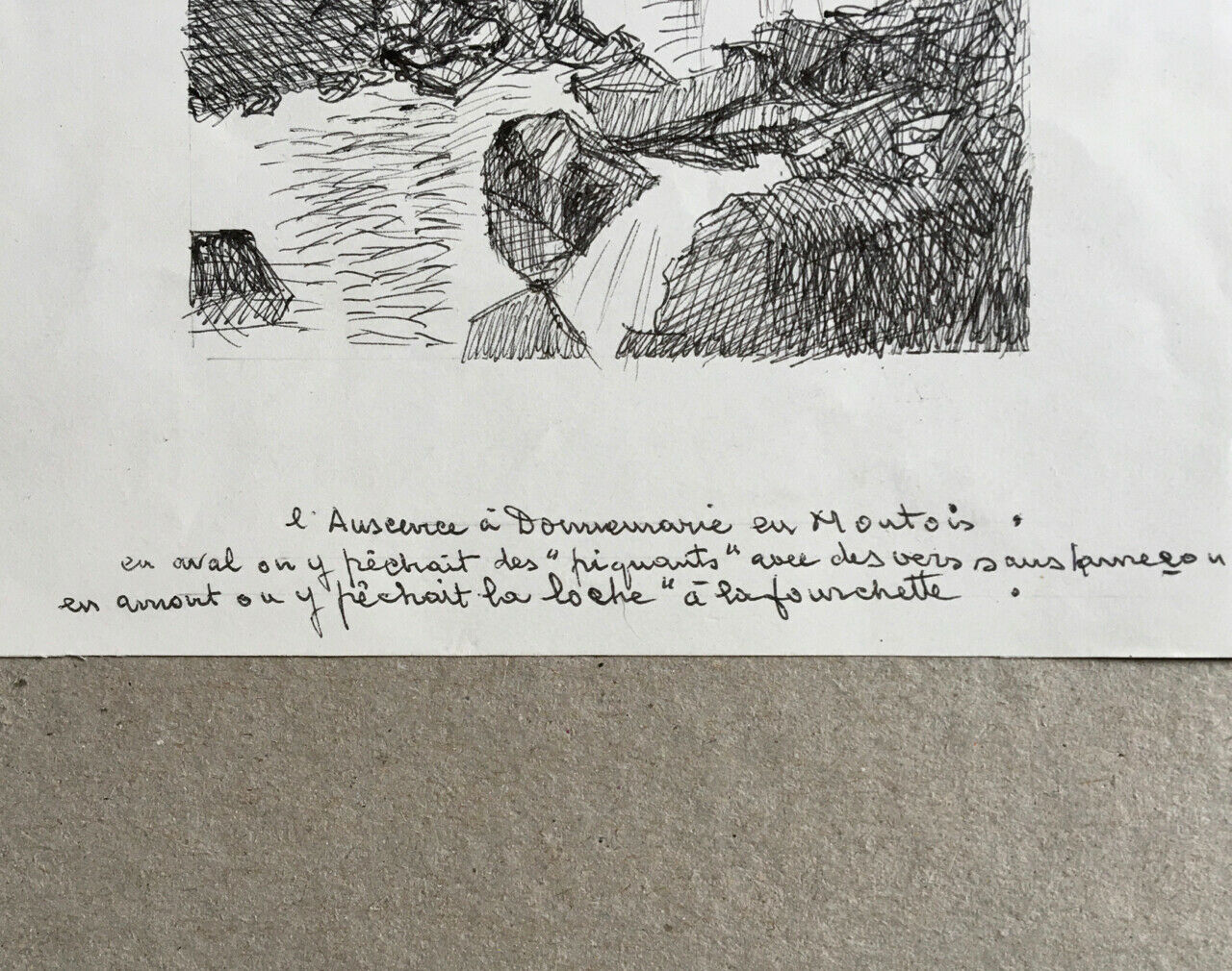 [Victor Courtray] — L'Auxence in Donnemarie en Montois — ballpoint pen on paper