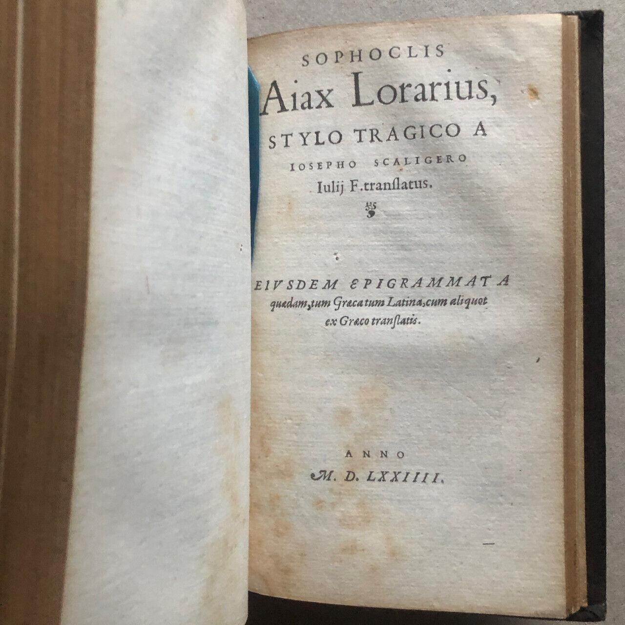 Jules César Scaliger — Viri clarissimi poematum, pars altera + Ajax — Stoer 1574