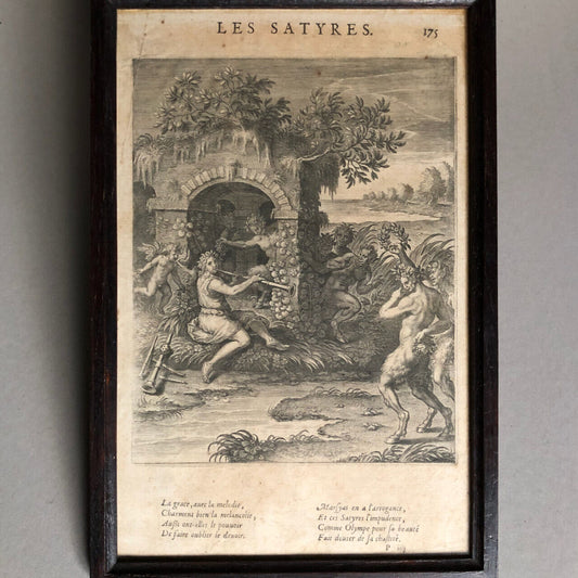 D'après Antoine Caron — Les Satyres — gravure en taille douce — 31x20 — c. 1620.