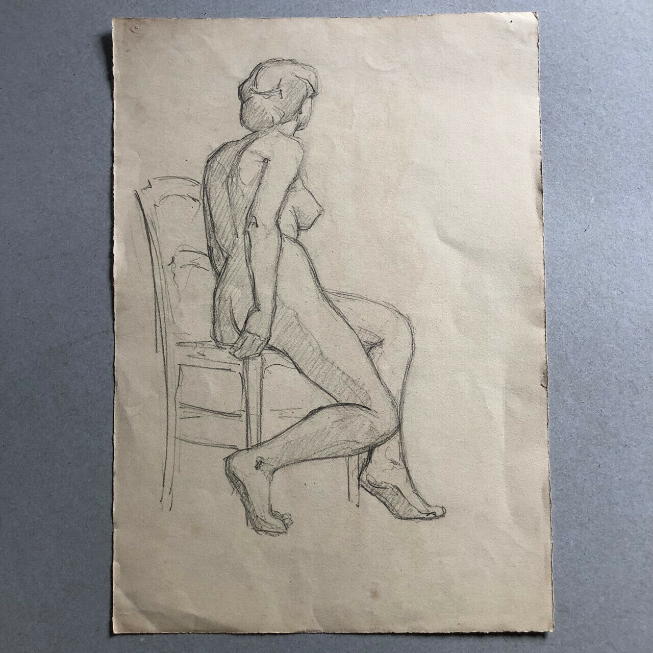 Anonymous — study of female nudes — graphite on paper — 1905 — 37x26 cm