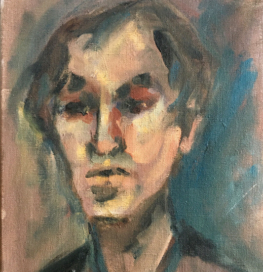 Anonyme — Portrait masculin — Huile sur toile — 30 x 40 cm.