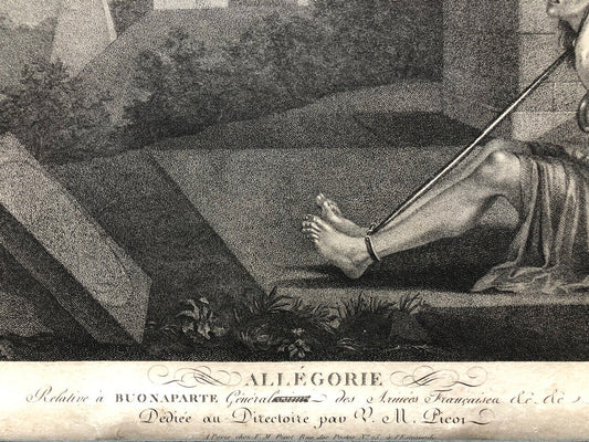Victor Marie Picot — Allégorie relative à Buonaparte — eau-forte — 50x54 — 1797.