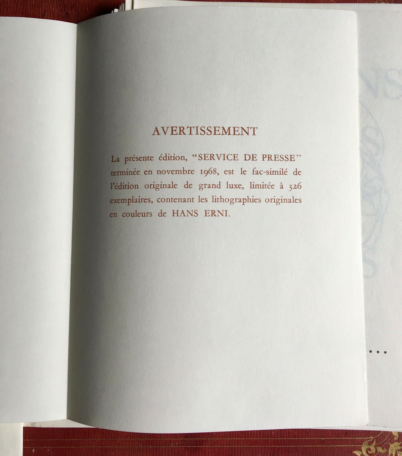 PAUL VALÉRY, ERNI — SIMPLE REFLECTIONS ON THE BODY — FAC-SIMILE SP — EAD — 1968