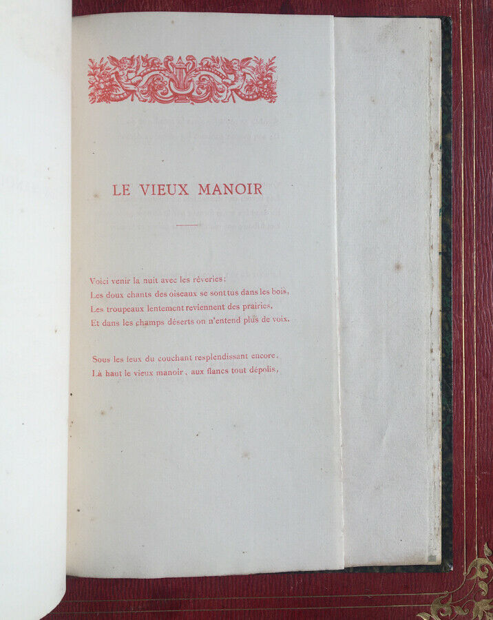 M.-J.-A. LÉHER - LE VIEUX MANOIR x 2 - É.O. - N°/50 - BLAIS, ROY POITIERS -1886