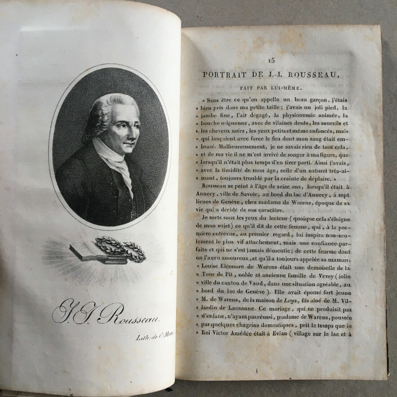 [Rousseau, Grétry] L'Ermitage de J.J. Rousseau — 9 pl. h.t. — é.o. — 1820.